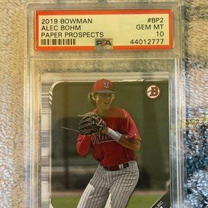 2019 Bowman Alec Bohm Paper Prospects (Psa 10)